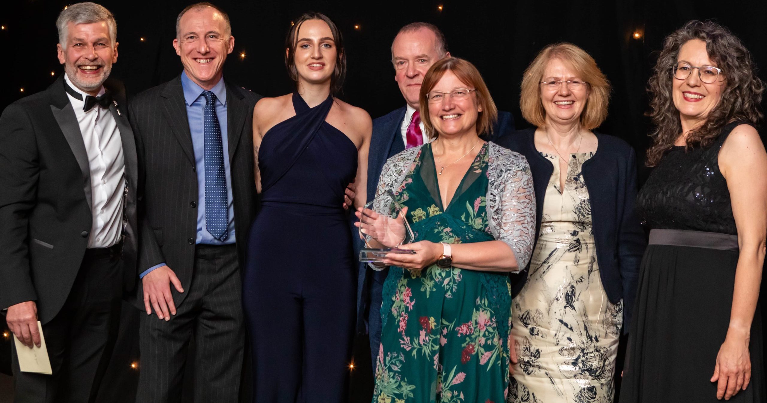 Rhona Gill From Dounreay Collecting The Awards At The ECI Awards 23 With Andrew Hockey Mark Booth From Sponsor CATCH And Host Kate Bellingham 2 Scaled 1 Aspect Ratio 760 400