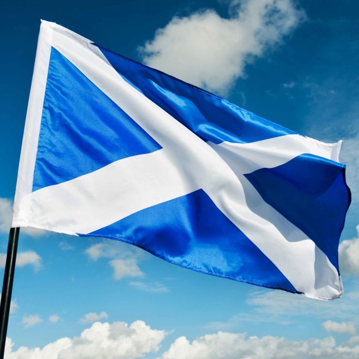 Scotland Flag  Scaled Aspect Ratio 740 740