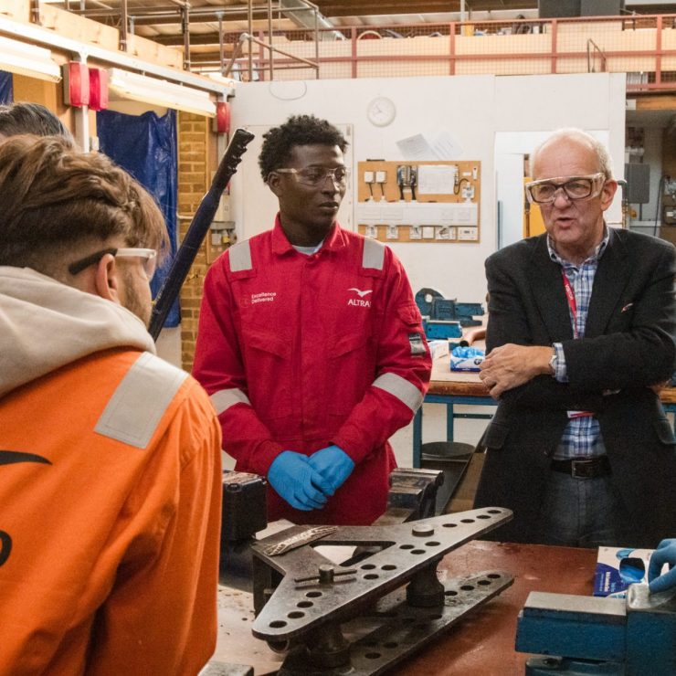 ECITB CEO Andrew Hockey Talking To Work Ready Learners At SETA. Photo By Dave Dodge Aspect Ratio 740 740